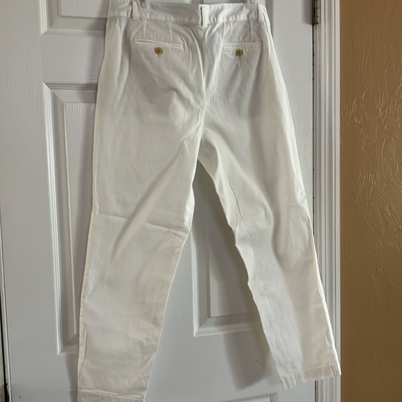 Talbots 10P white cotton pants. - Picture 2 of 6